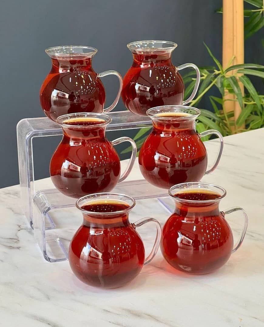 استکان پیرکس کوزه ای  200 میل 6 عددی