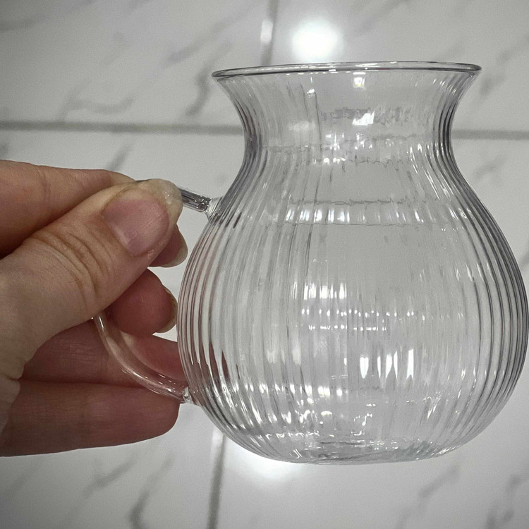 استکان خمرهای پیرکس طرح راهراه | ۲۰۰ میل، آنتیشوک، بسته ۶ عددی